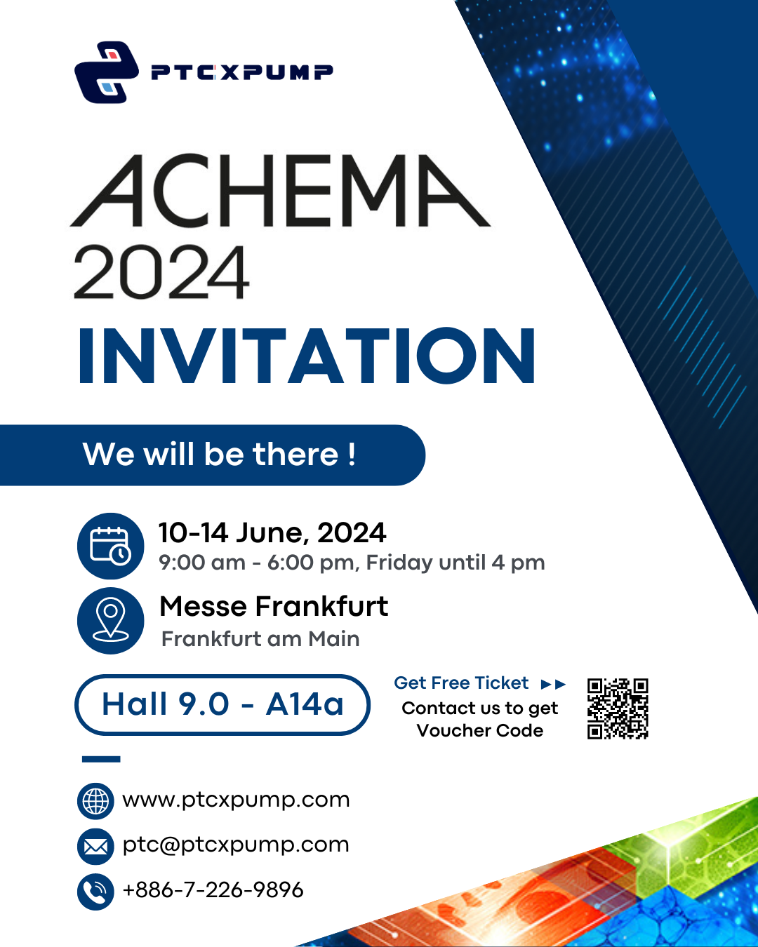 (Français) Invitation à nous rendre visite à ACHEMA 2024 à Francfort!